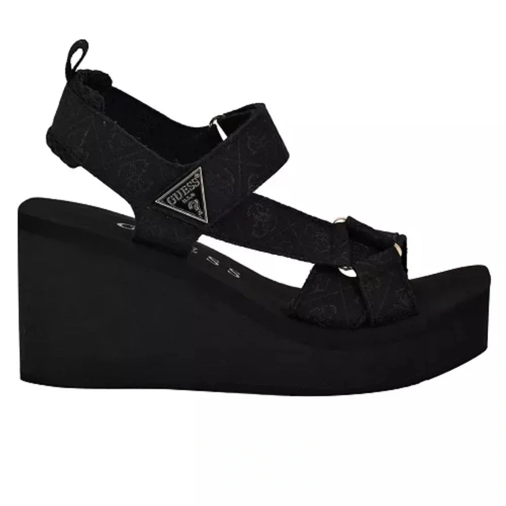Guess Women's Daysa Quattro-G Strappy Eva Wedge Sandals Size 9